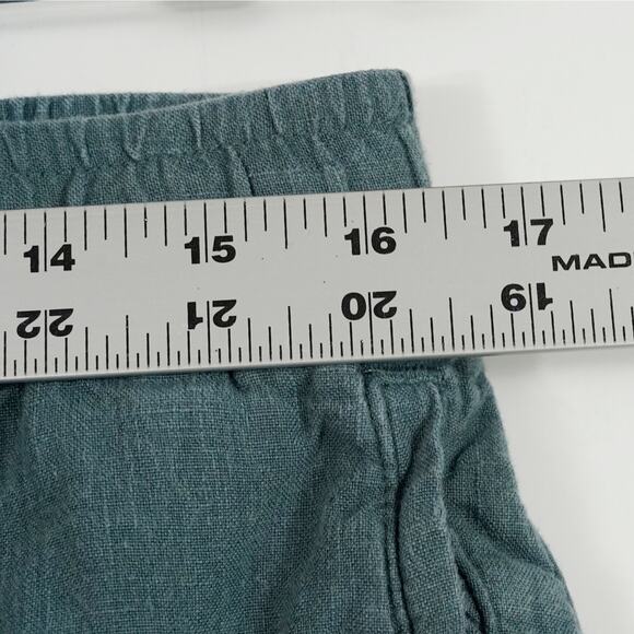 Zara Men's 100% linen shorts green L - Picture 8 of 9